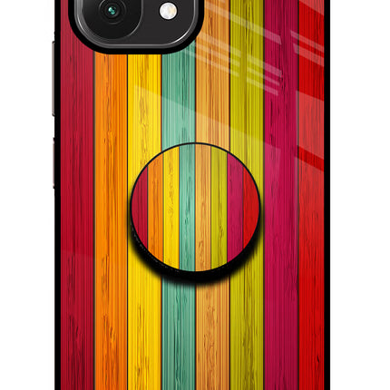 Multicolor Wooden Mi 11 Lite Pop Case by Casekaro
