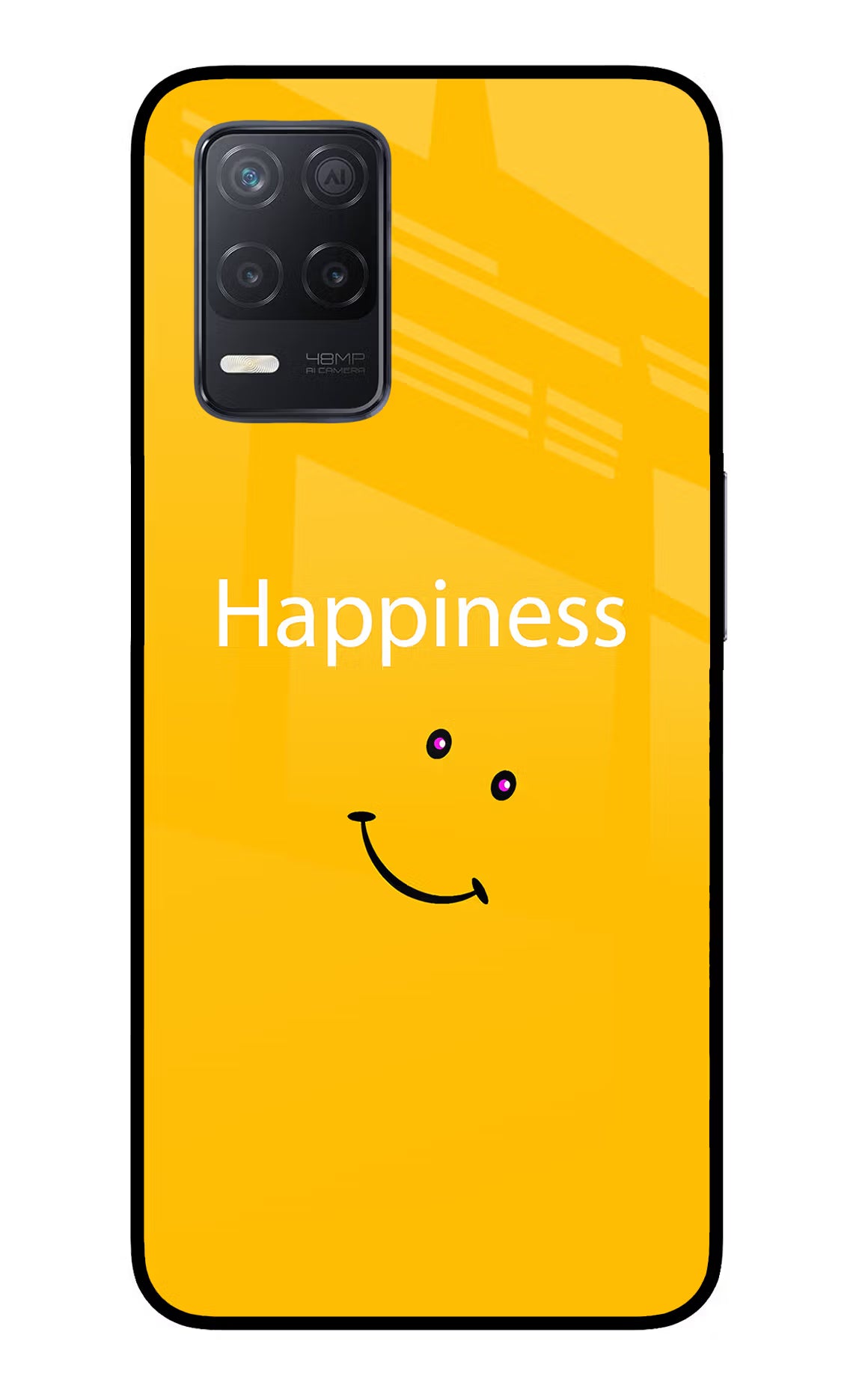 Happiness With Smiley Realme 8 5G/8s 5G Glass Case Back Cover by Casekaro