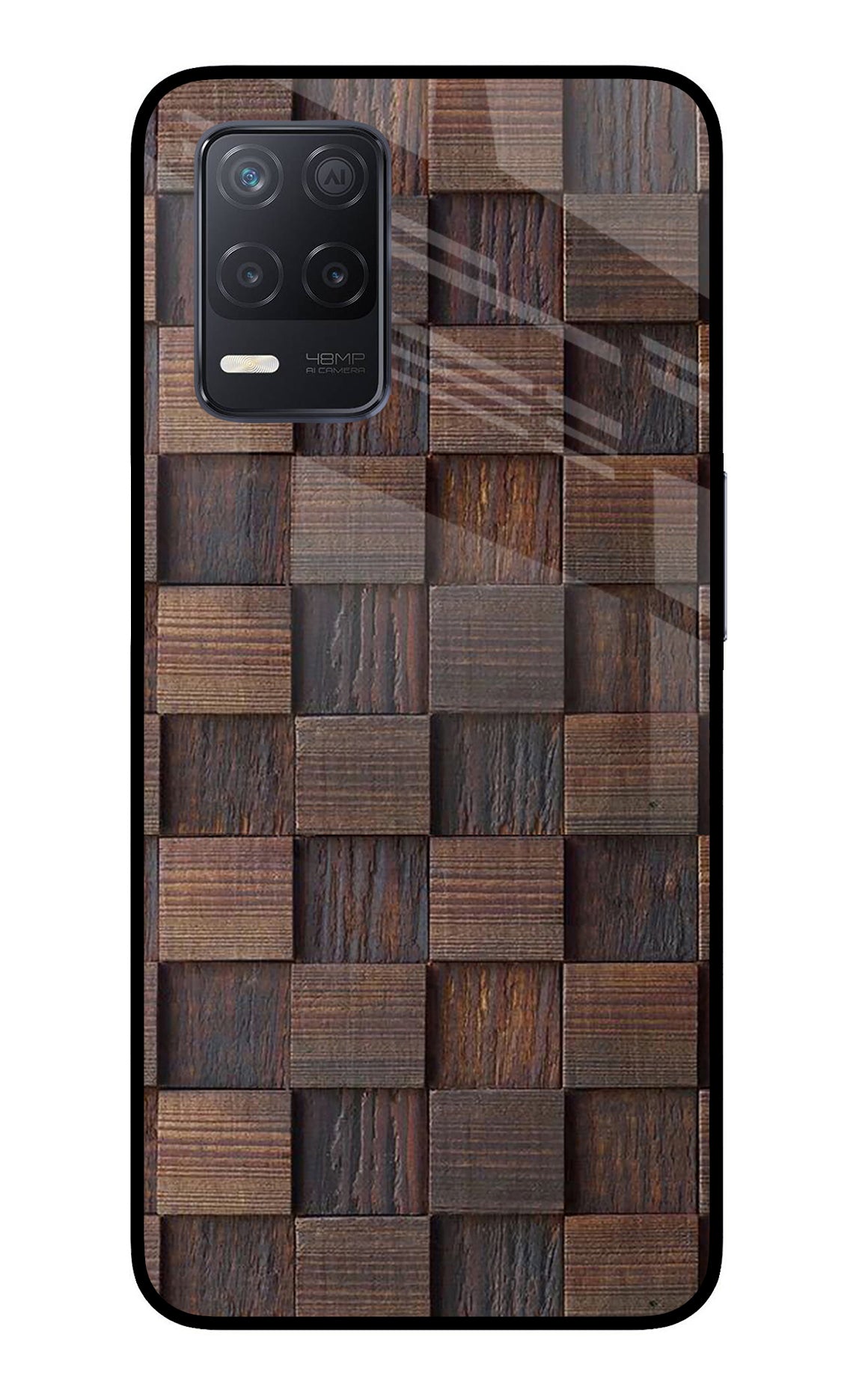 Wooden Cube Design Realme 8 5G/8s 5G Back Cover