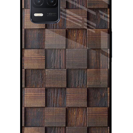 Wooden Cube Design Realme 8 5G/8s 5G Glass Case