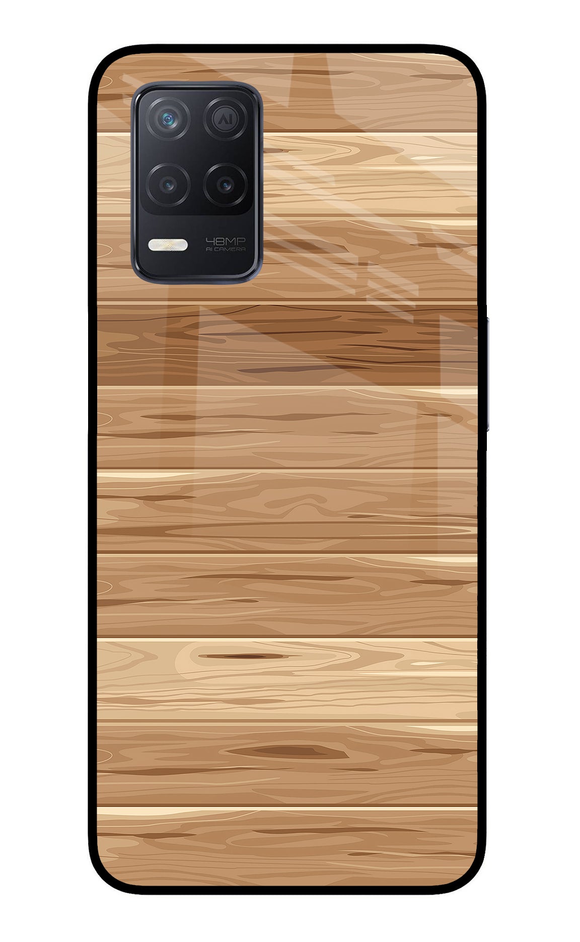 Wooden Vector Realme 8 5G/8s 5G Glass Case