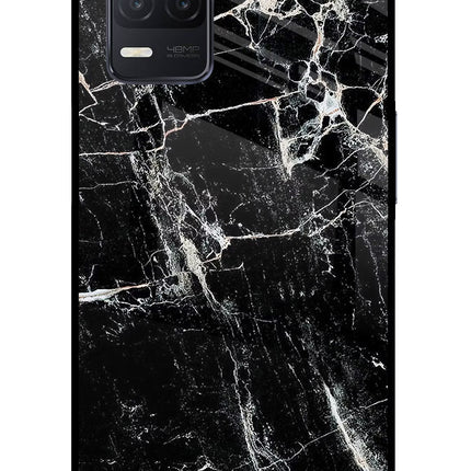 Black Marble Texture Realme 8 5G/8s 5G Glass Case
