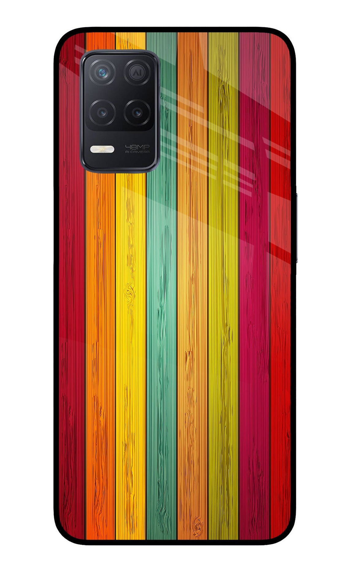 Multicolor Wooden Realme 8 5G/8s 5G Back Cover