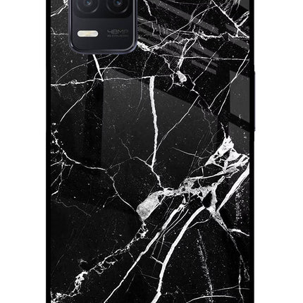 Black Marble Pattern Realme 8 5G/8s 5G Glass Case