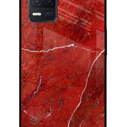 Red Marble Design Realme 8 5G/8s 5G Glass Case