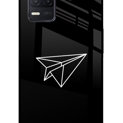 Paper Plane White Realme 8 5G/8s 5G Glass Case