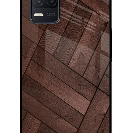 Wooden Texture Design Realme 8 5G/8s 5G Glass Case
