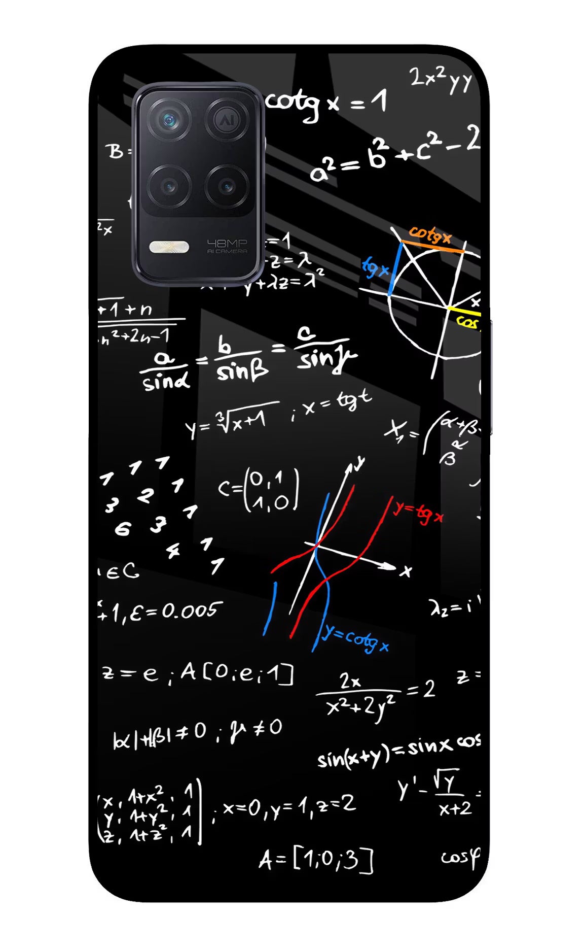 Mathematics Formula Realme 8 5G/8s 5G Glass Case Back Cover by Casekaro