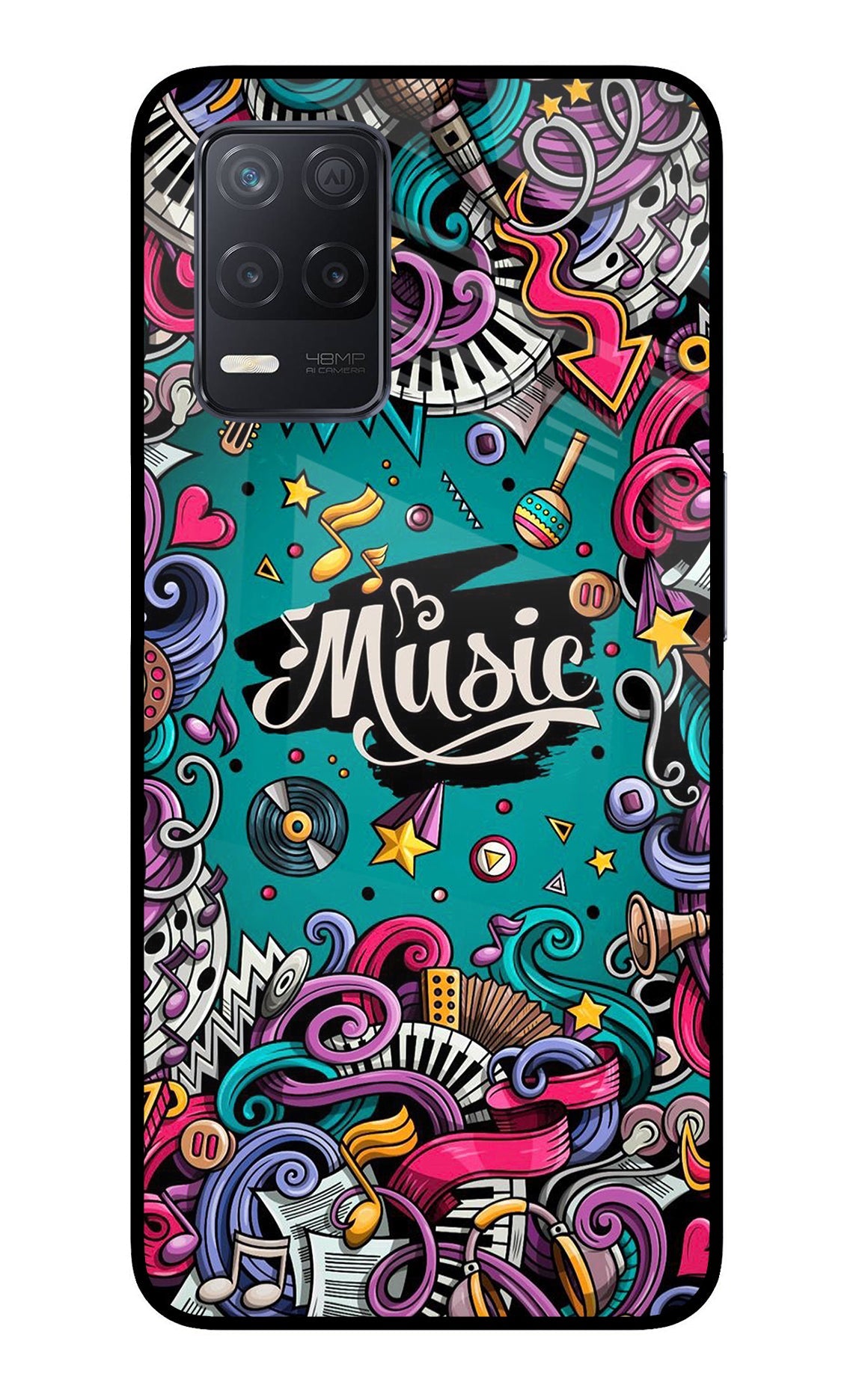 Music Graffiti Realme 8 5G/8s 5G Back Cover