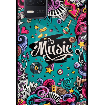Music Graffiti Realme 8 5G/8s 5G Glass Case