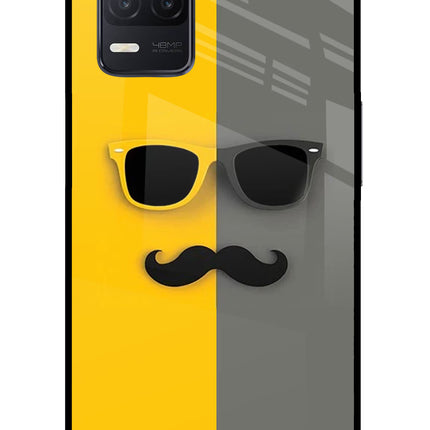 Sunglasses with Mustache Realme 8 5G/8s 5G Glass Case
