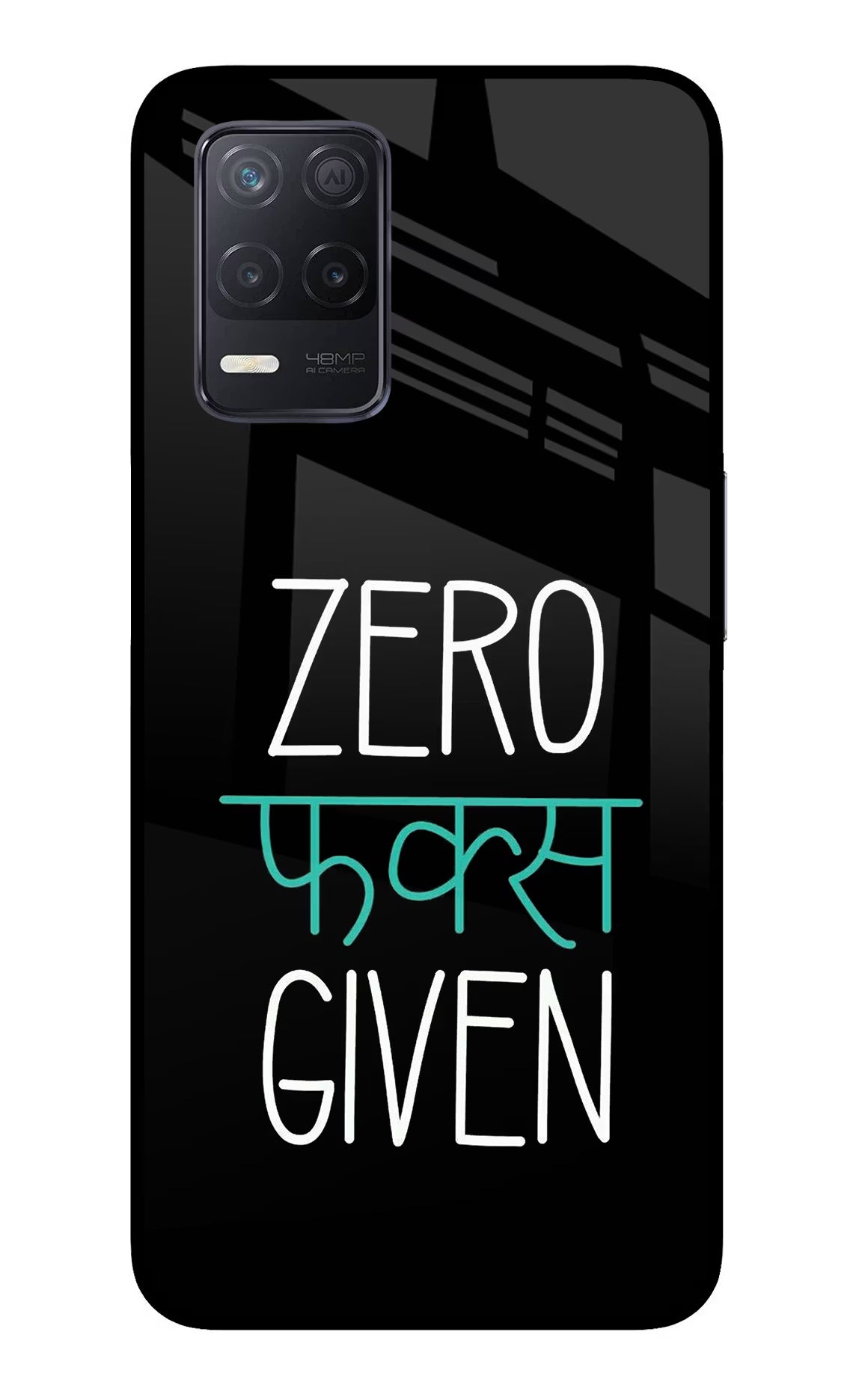 Zero Fucks Given Realme 8 5G/8s 5G Glass Case Back Cover by Casekaro