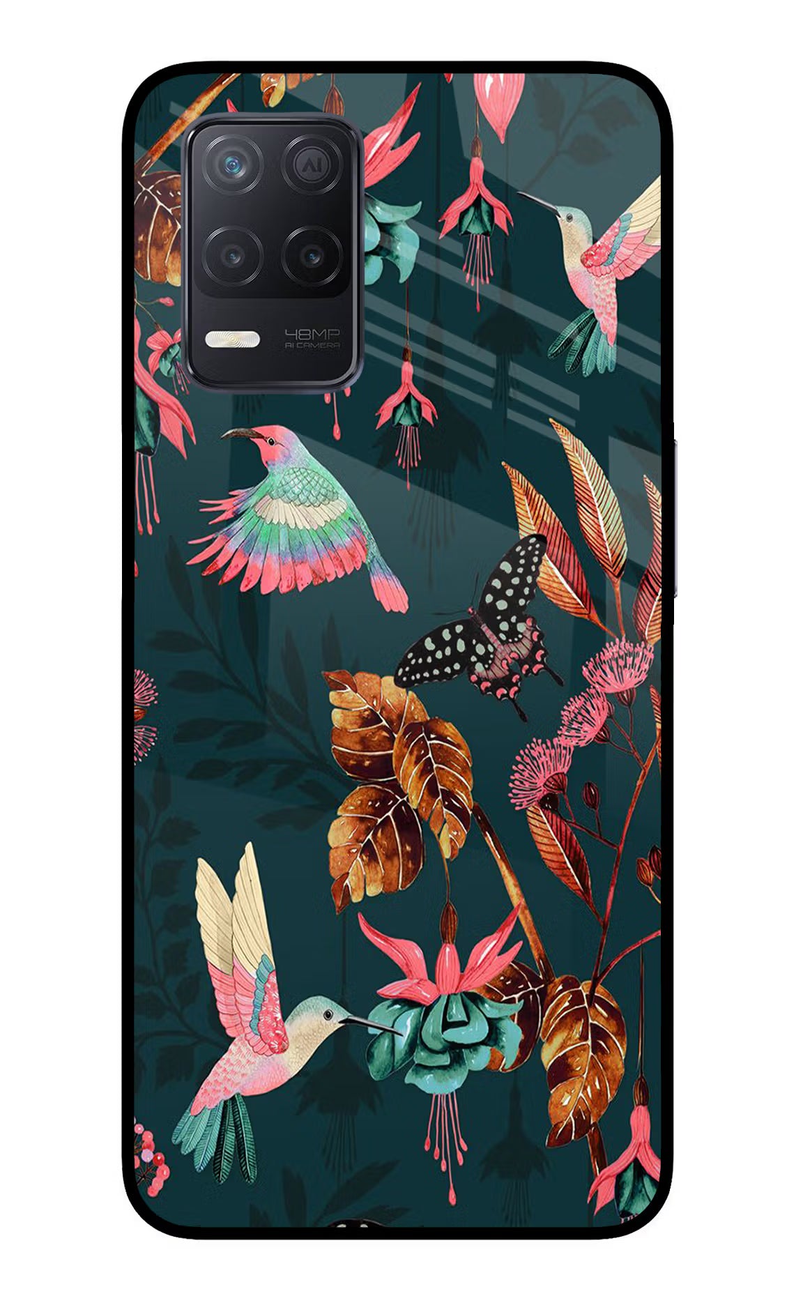 Birds Realme 8 5G/8s 5G Glass Case Back Cover by Casekaro