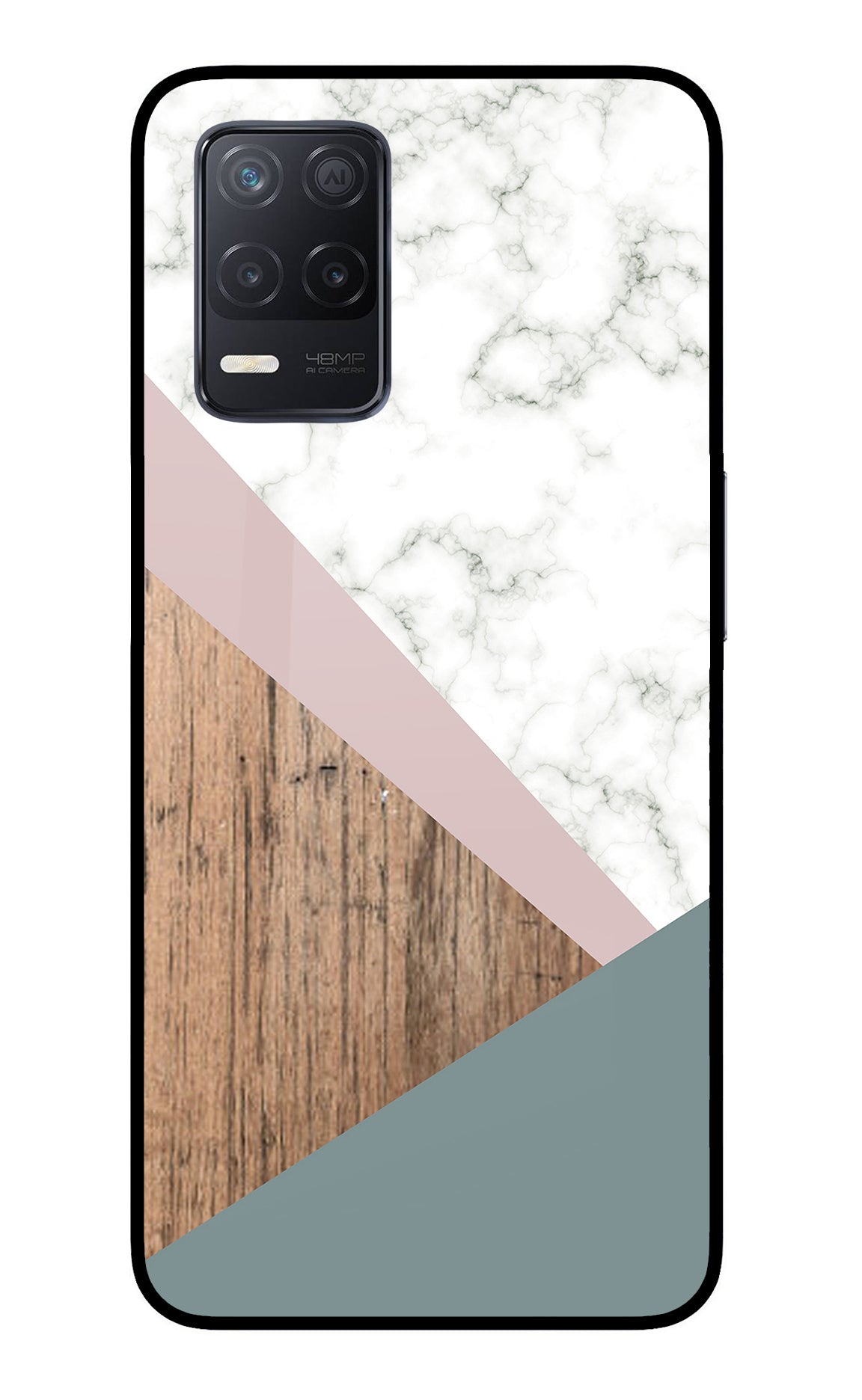 Marble wood Abstract Realme 8 5G/8s 5G Glass Case