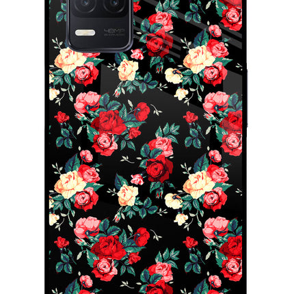 Rose Pattern Realme 8 5G/8s 5G Glass Case
