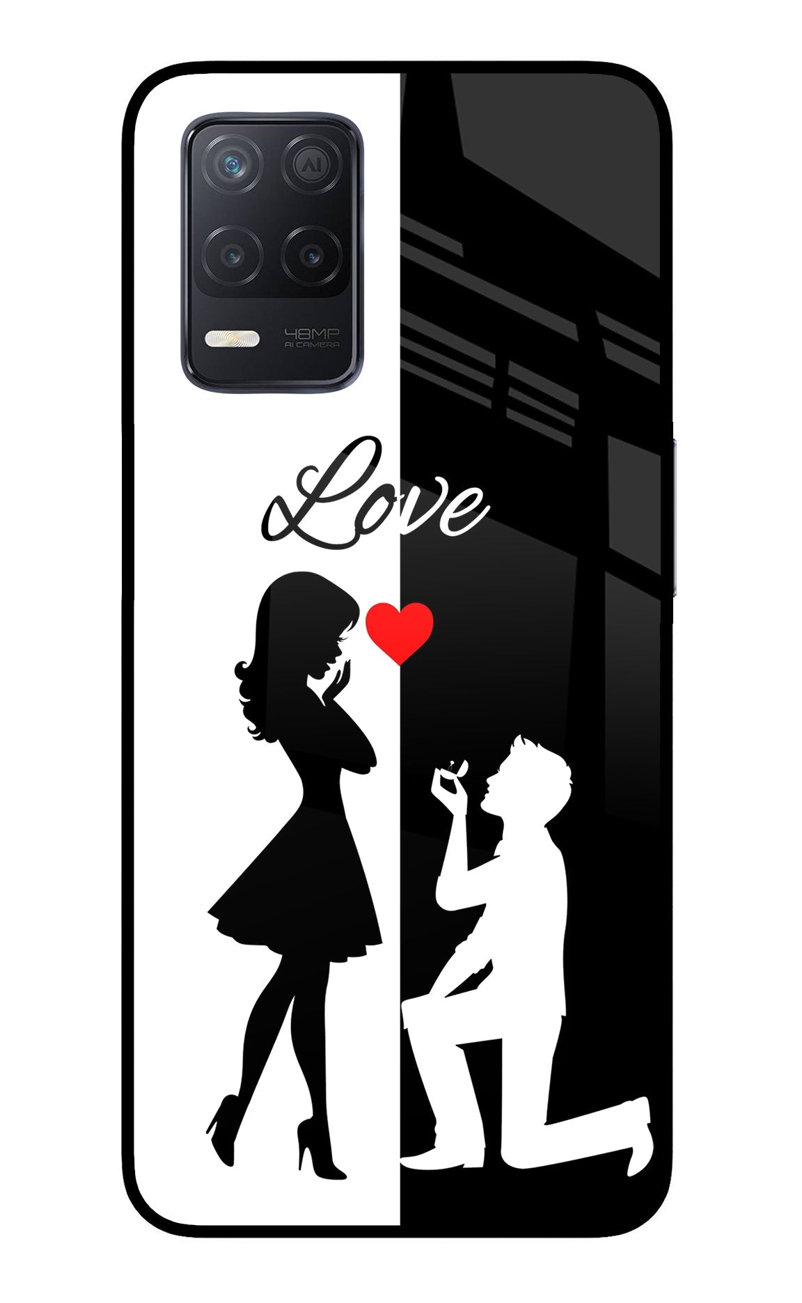 Love Propose Black And White Realme 8 5G/8s 5G Back Cover