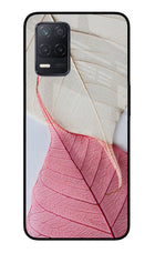 White Pink Leaf Realme 8 5G/8s 5G Glass Case
