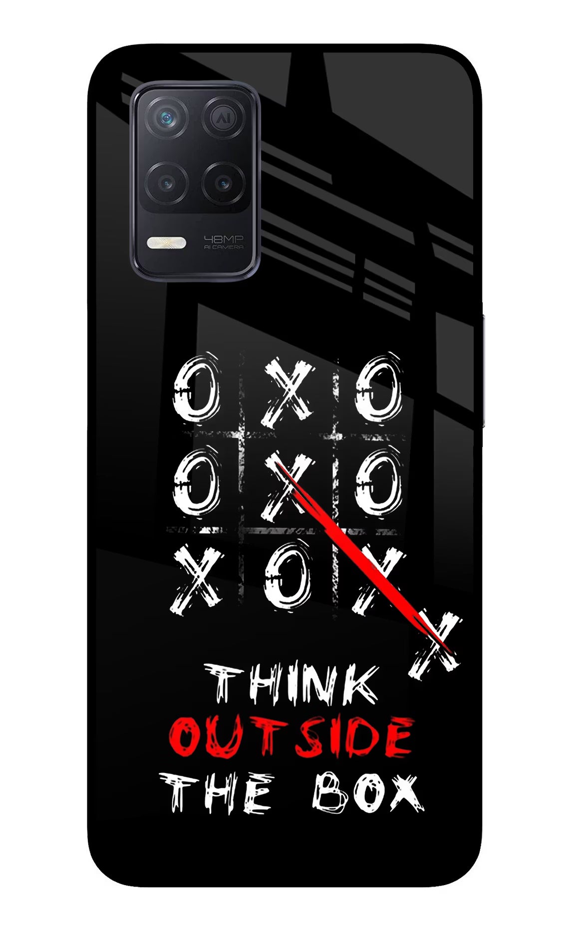 Think out of the BOX Realme 8 5G/8s 5G Glass Case Back Cover by Casekaro