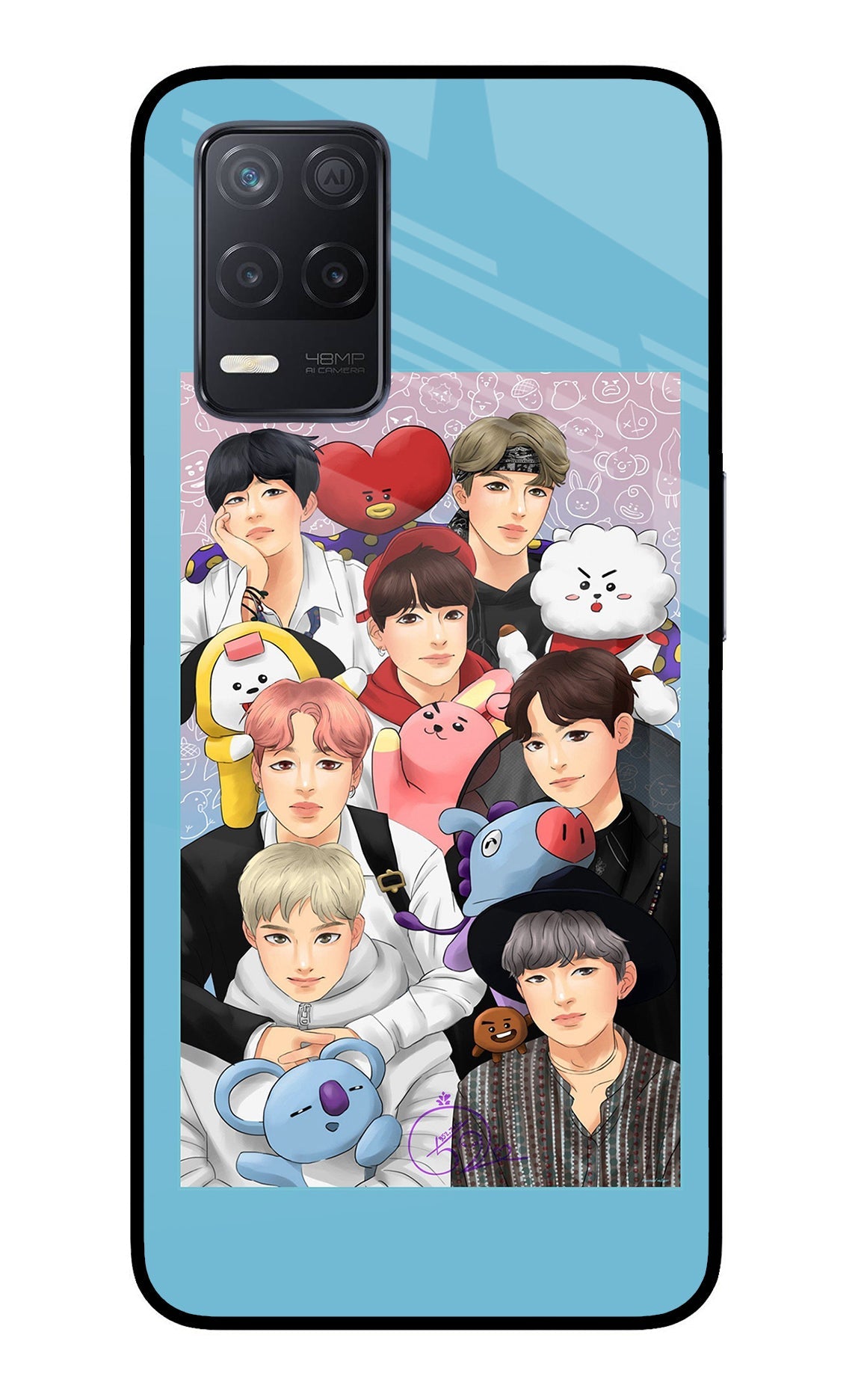 BTS with animals Realme 8 5G/8s 5G Back Cover