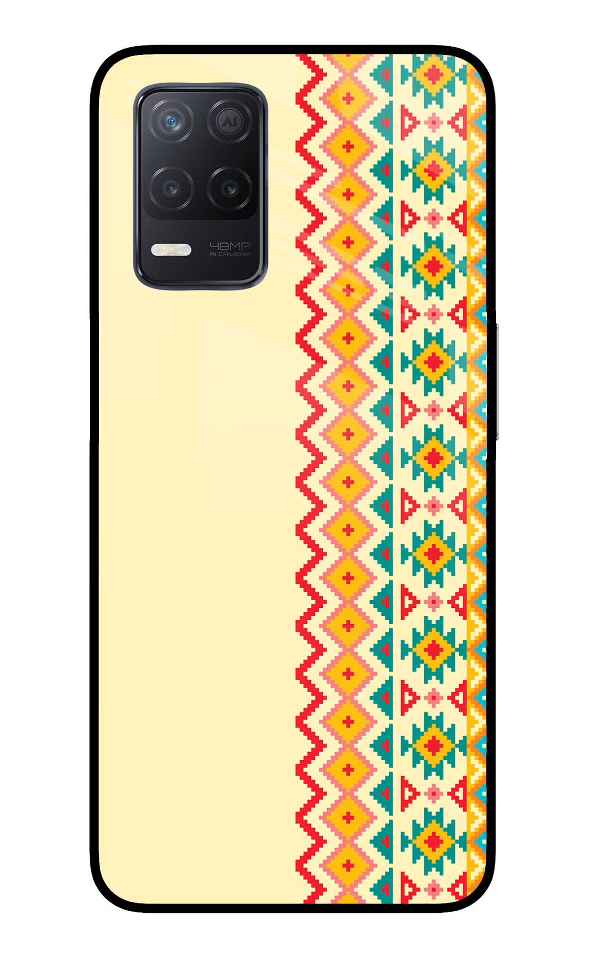 Ethnic Seamless Realme 8 5G/8s 5G Glass Case Back Cover by Casekaro