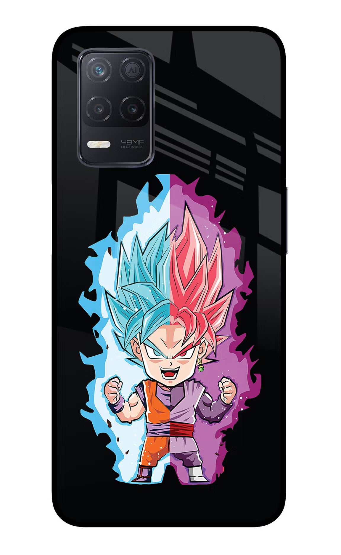Chota Goku Realme 8 5G/8s 5G Glass Case Back Cover by Casekaro