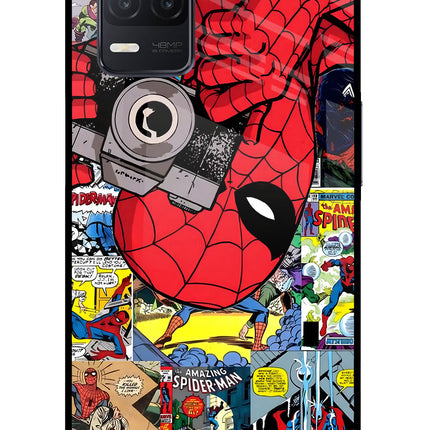 Spider Man Realme 8 5G/8s 5G Glass Case Back Cover by Casekaro
