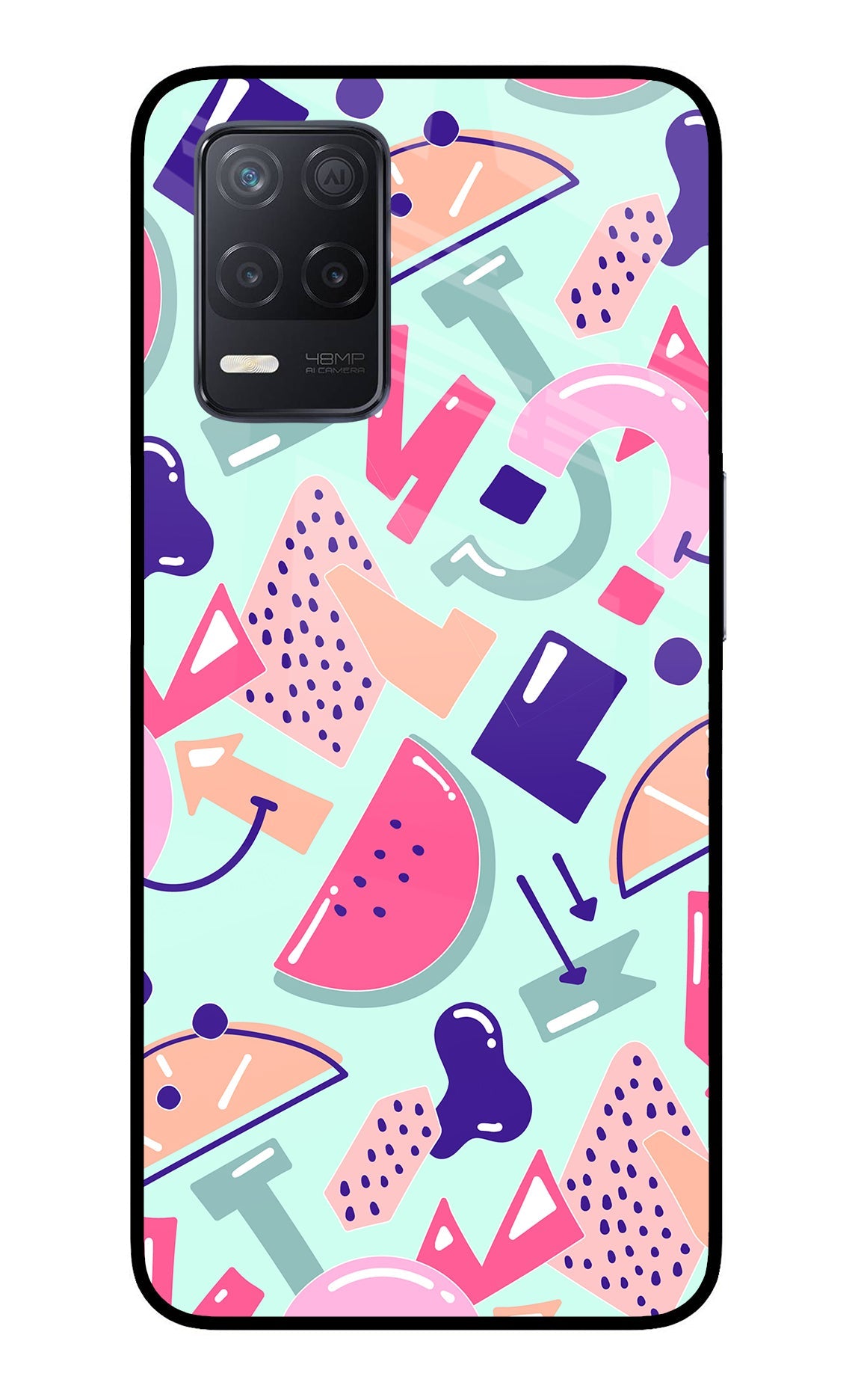 Doodle Pattern Realme 8 5G/8s 5G Glass Case