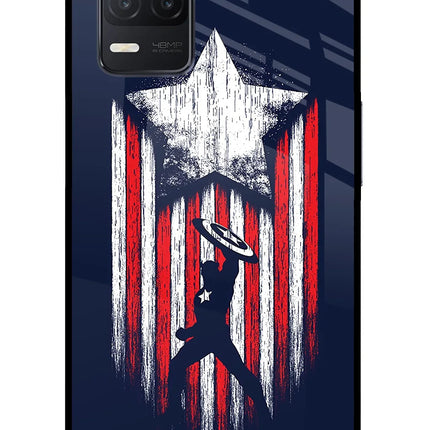 Captain America Marvel Art Realme 8 5G/8s 5G Glass Case
