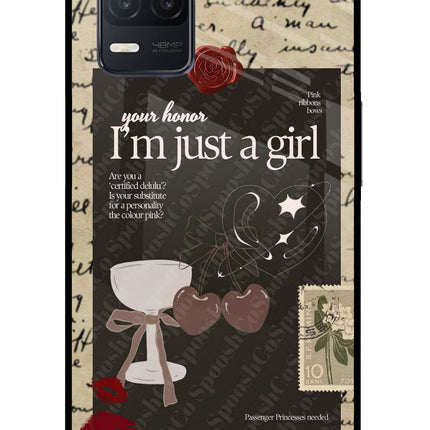 I am just a girl Realme 8 5G/8s 5G Glass Case