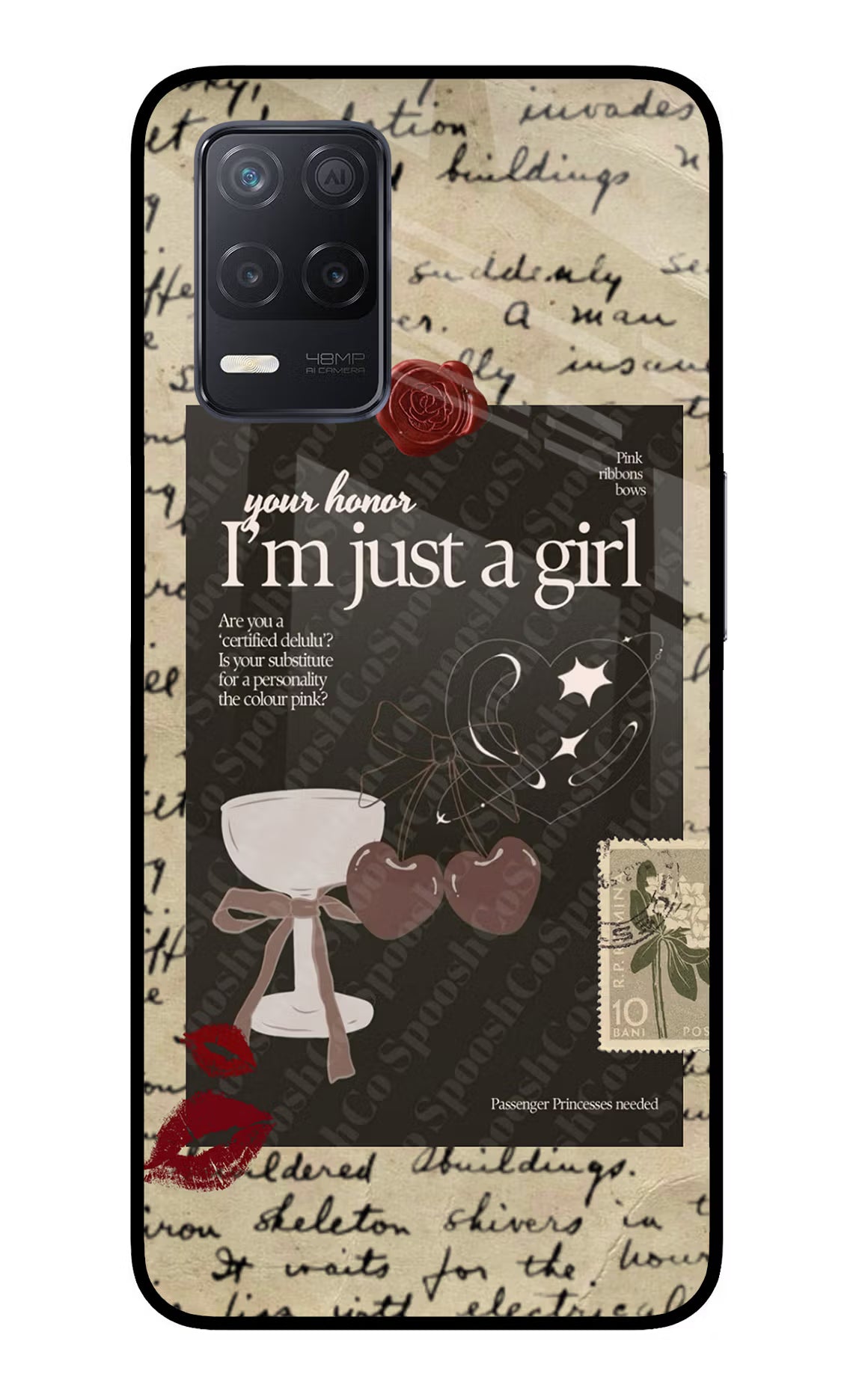 I am just a girl Realme 8 5G/8s 5G Glass Case Back Cover by Casekaro