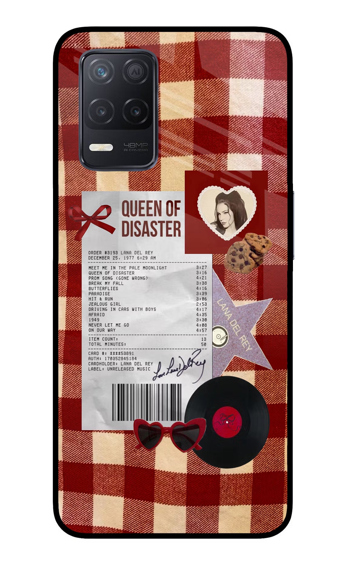 Queen of Disaster Realme 8 5G/8s 5G Glass Case Back Cover by Casekaro