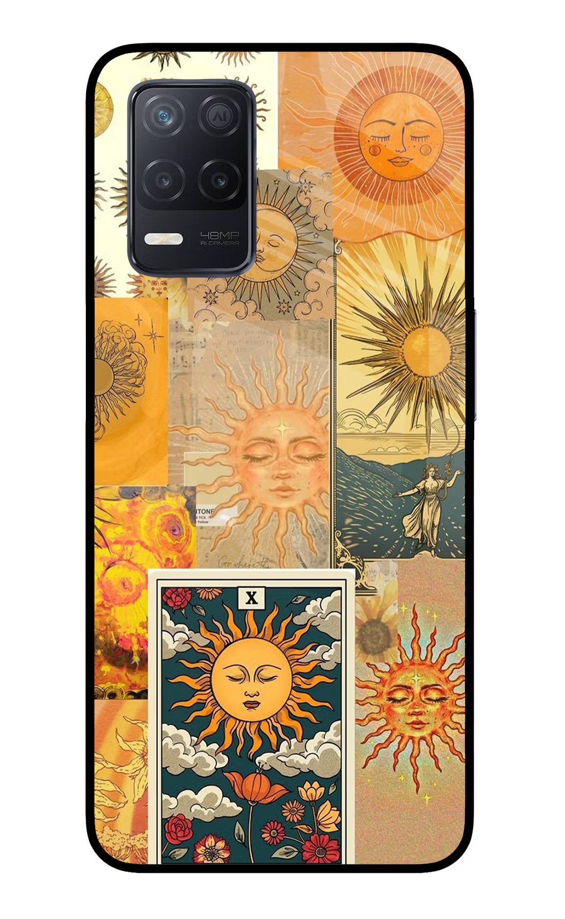 Sun Realme 8 5G/8s 5G Glass Case Back Cover by Casekaro