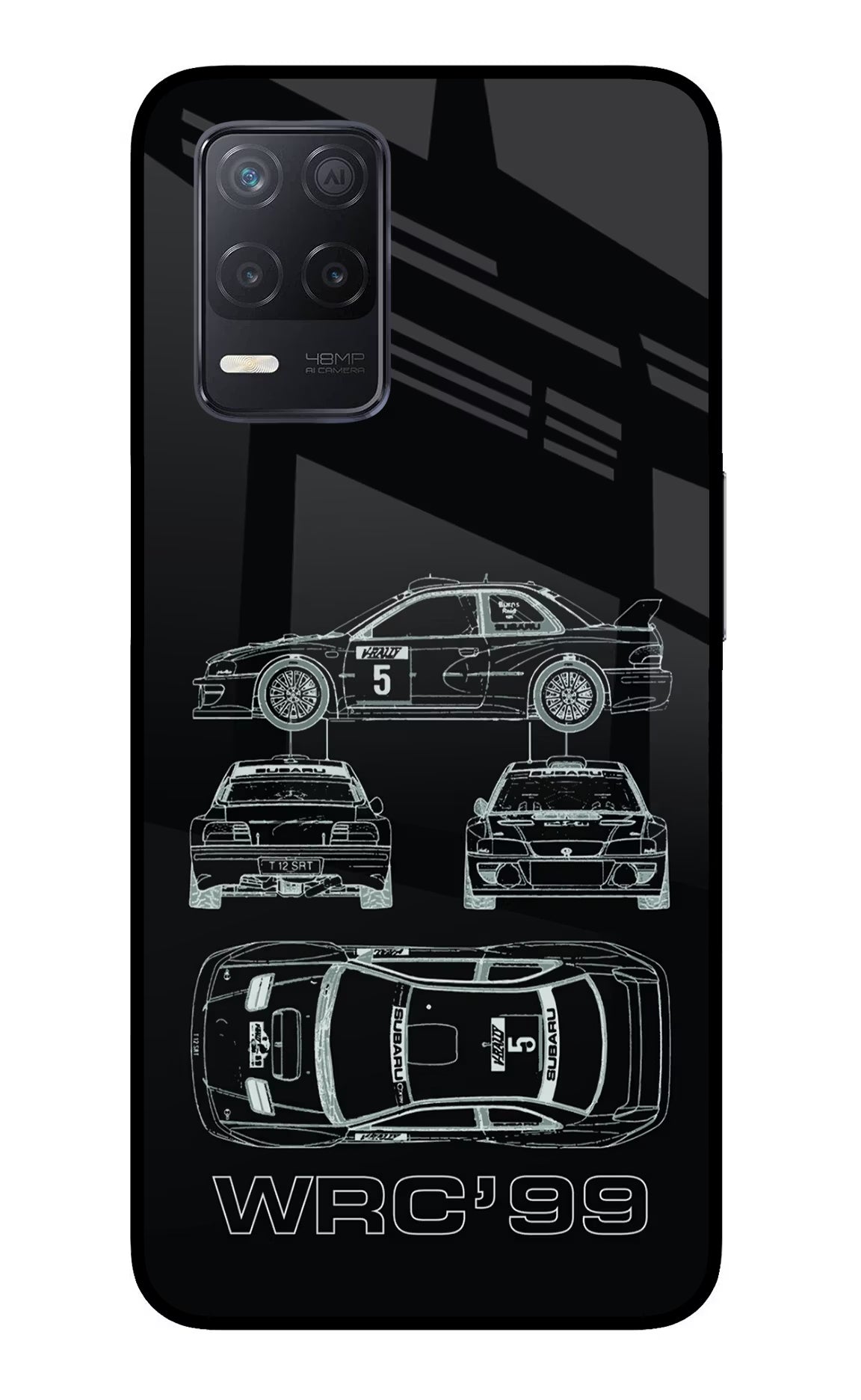 WRC'99 Realme 8 5G/8s 5G Glass Case Back Cover by Casekaro