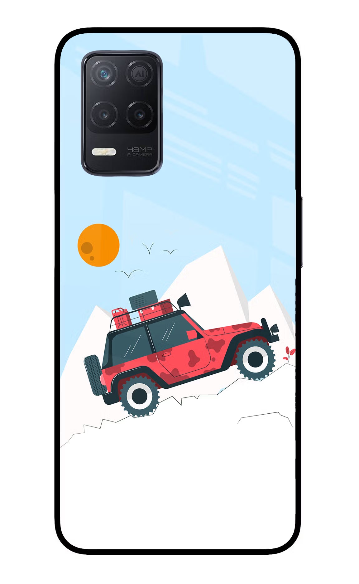 Mountain Trail Beast Realme 8 5G/8s 5G Glass Case Back Cover by Casekaro