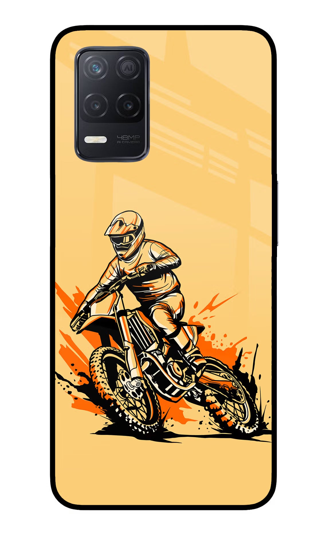 Off-Road Fury Realme 8 5G/8s 5G Glass Case Back Cover by Casekaro