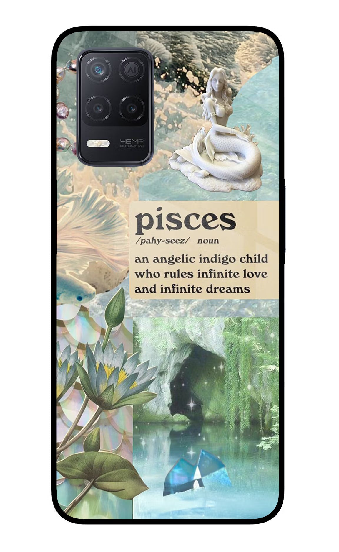 Pisces Zodiac Realme 8 5G/8s 5G Glass Case Back Cover by Casekaro