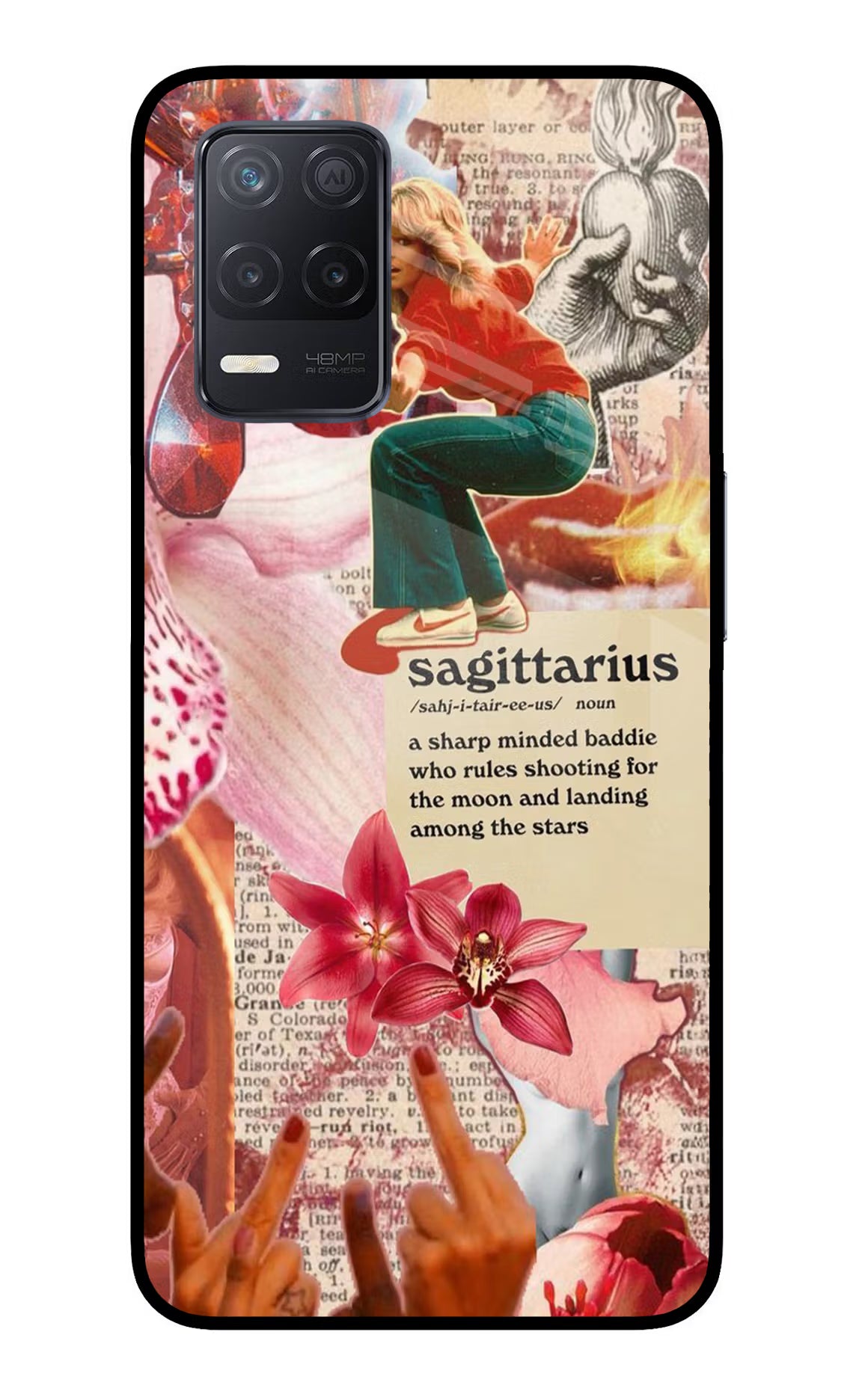 Sagittarius Zodiac Realme 8 5G/8s 5G Glass Case Back Cover by Casekaro