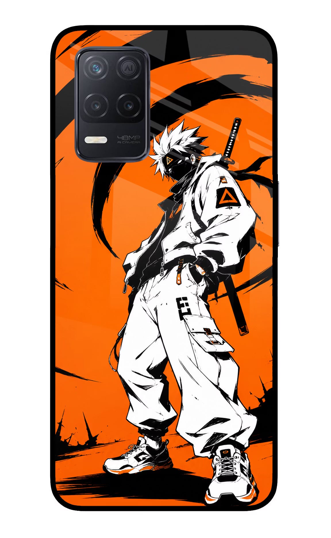 Street Samurai  Realme 8 5G/8s 5G Glass Case Back Cover by Casekaro