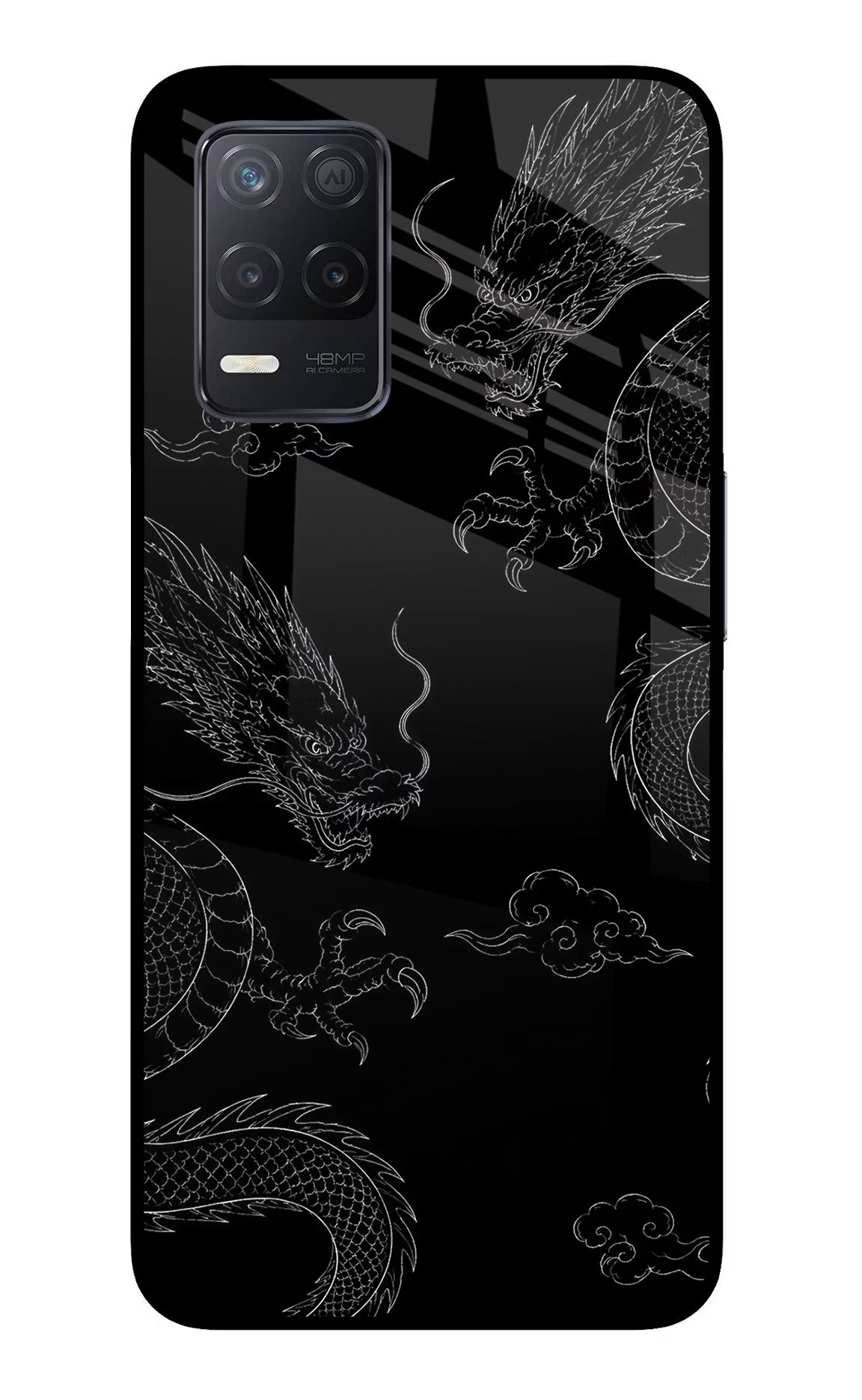 Twin Dragons Realme 8 5G/8s 5G Glass Case Back Cover by Casekaro