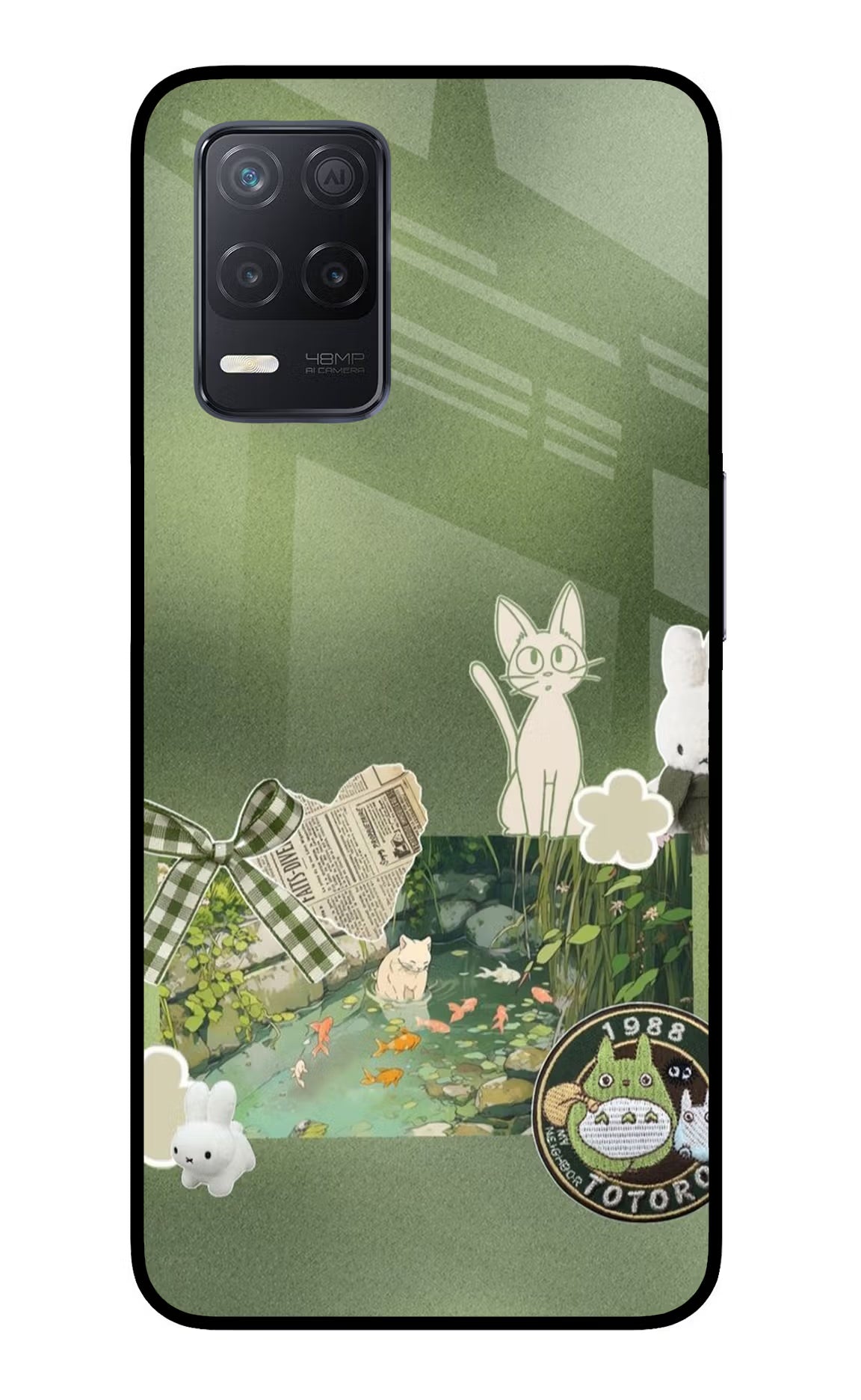 Aesthetic anime Realme 8 5G/8s 5G Glass Case Back Cover by Casekaro