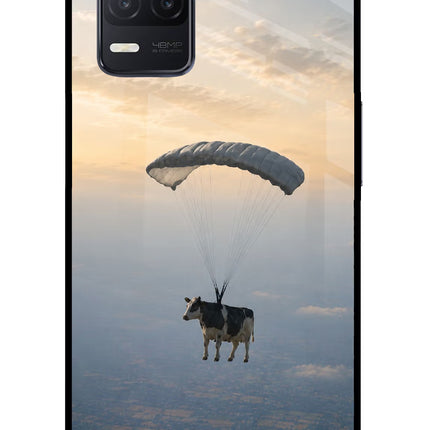 Skydiving Cow Realme 8 5G/8s 5G Glass Case