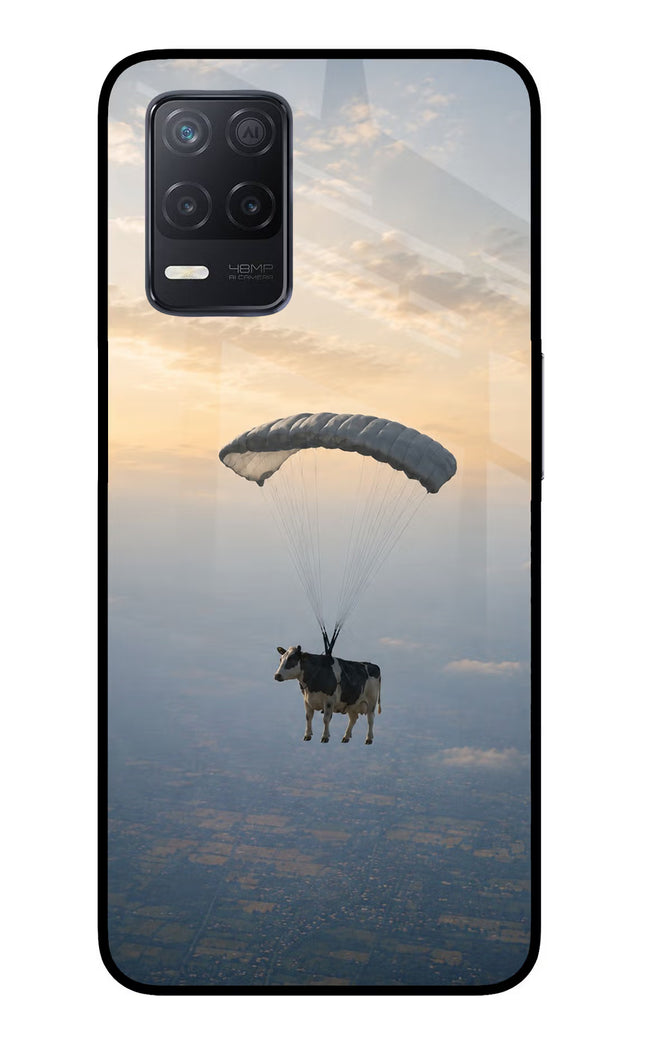 Skydiving Cow Realme 8 5G/8s 5G Glass Case