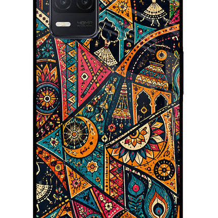 Folk Print Realme 8 5G/8s 5G Glass Case