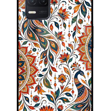 White Mayura Realme 8 5G/8s 5G Glass Case
