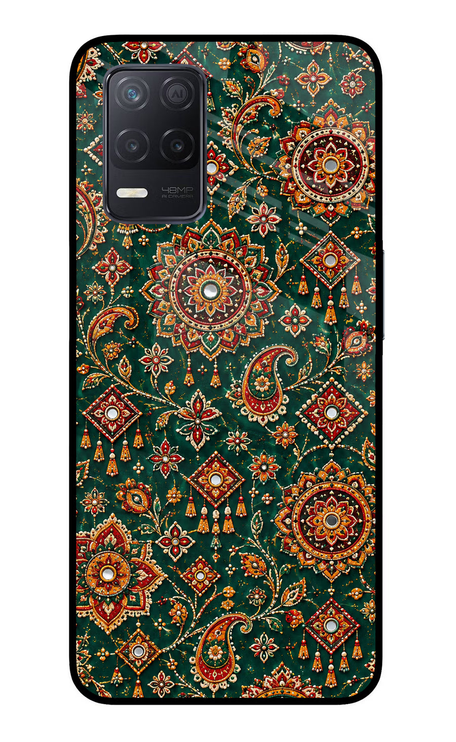 Green Pataka Realme 8 5G/8s 5G Back Cover, Glass case