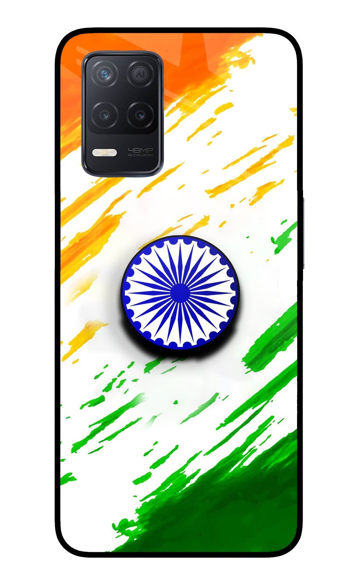 Indian Flag Ashoka Chakra Realme 8 5G/8s 5G Glass Case