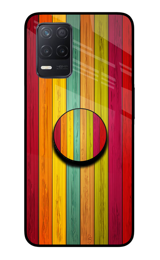 Multicolor Wooden Realme 8 5G/8s 5G Glass Case