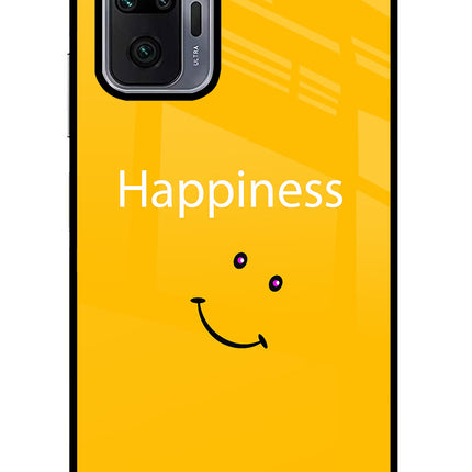 Happiness With Smiley Redmi Note 10 Pro Max Glass Case Back Cover by Casekaro