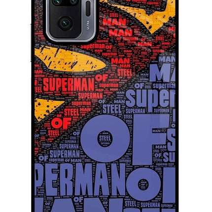 Superman Redmi Note 10 Pro Max Glass Case Back Cover by Casekaro