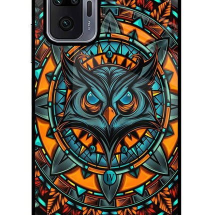 Angry Owl Art Redmi Note 10 Pro Max Glass Case Back Cover by Casekaro